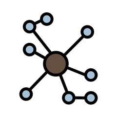 Chart Graph Network Filled Outline Icon