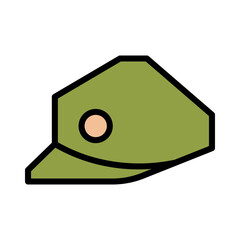 Hip Hop Hat Filled Outline Icon