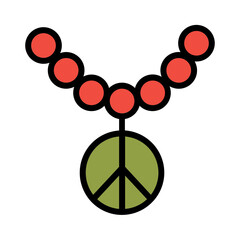 Jewel Jewels Necklace Filled Outline Icon