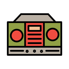 Music Player Disc Filled Outline Icon