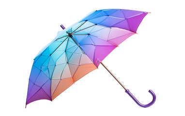 A Colorful Umbrella Unveiling a Unique Transformation Isolated on Transparent Background PNG.