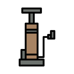 Bike Cycle Pump Filled Outline Icon