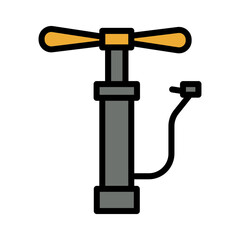 Bike Cycle Pump Filled Outline Icon