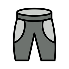 Bike Cycle Shorts Filled Outline Icon
