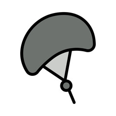 Bike Helmet Sport Filled Outline Icon