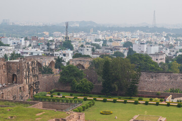 Historic fort of Nizam of India, ancient castle in Hyderabad, City of Nizam, Hyderabad | Golconda Fort, India