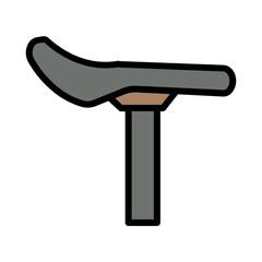 Bike Sport Seat Filled Outline Icon