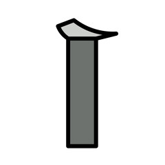 Saddle Seat Post Filled Outline Icon