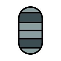 Astro Moon Stars Filled Outline Icon