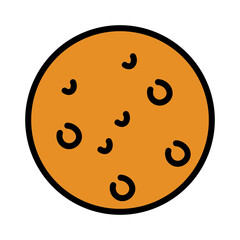 Comet Moon Planet Filled Outline Icon