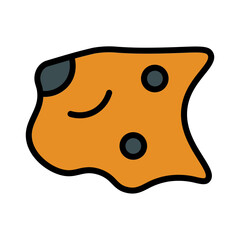 Comet Rock Space Filled Outline Icon