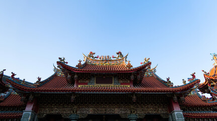 Beautiful roofs of traditional Chinese temples