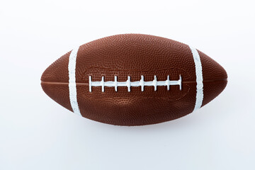 A rugby ball on white background