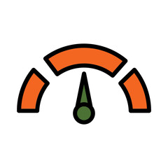 Car Control Gauge Filled Outline Icon
