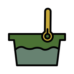 Low Thermometer Wash Filled Outline Icon