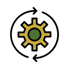 Process Change Refresh Filled Outline Icon