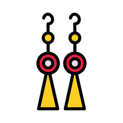 Earring Gem Jewel Filled Outline Icon