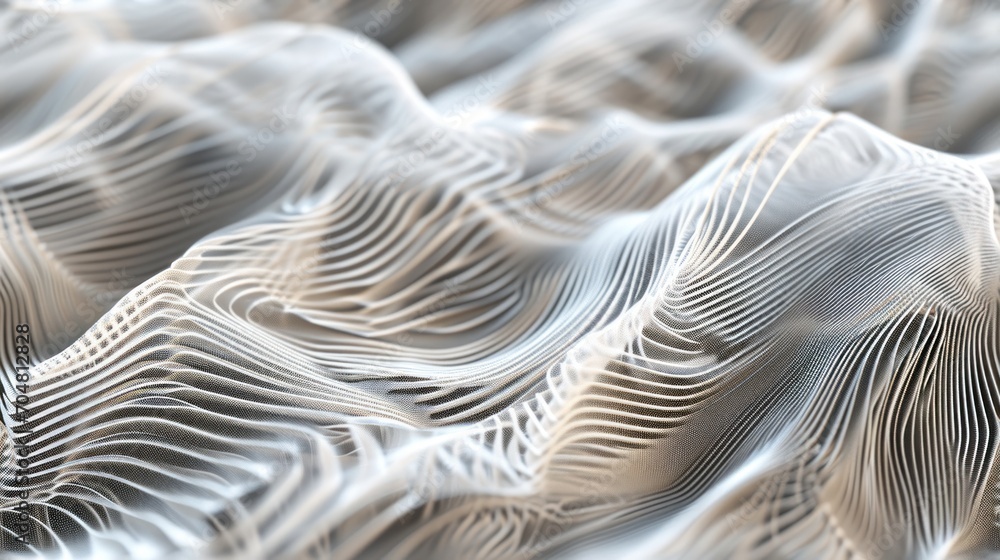 Aufkleber a close up view of a wavy surface with a blurry image of a wave pattern on top of it.