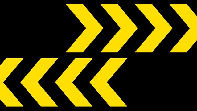 animated illustration of black and yellow police lines on a black background. with video footage