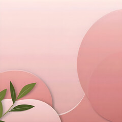 Pink background with minimalist style backdrop
