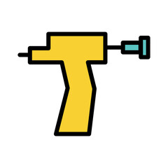 Body Gun Tool Filled Outline Icon