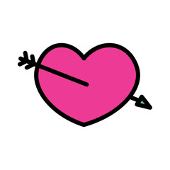 Arrow Metal Love Filled Outline Icon