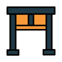 Gate Room Temple Filled Outline Icon