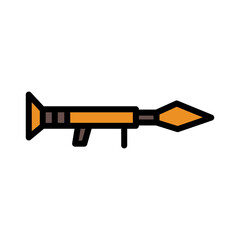 Arm War Gun Filled Outline Icon