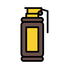 Bomb Gun War Filled Outline Icon