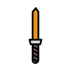 Gun Sword War Filled Outline Icon