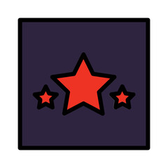 Obraz premium Rating Star Rate Filled Outline Icon