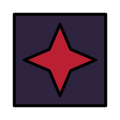Shapes Signs Star Filled Outline Icon