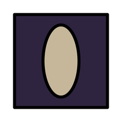 Side Shapes Oval Filled Outline Icon