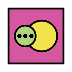 Circle Inside Shapes Filled Outline Icon