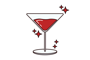 New Year Wine Sticker Design