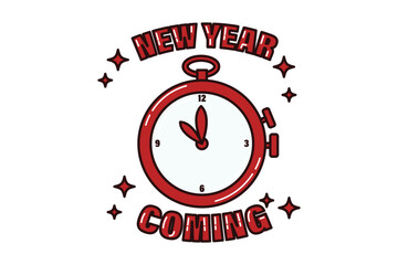 New Year Countdown Sticker Design