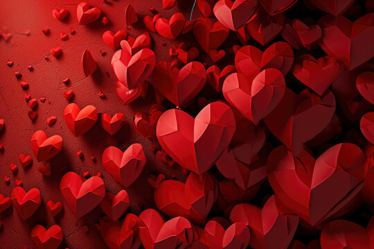 Beautiful love valentines day banner background multipurpose 3d heart effect