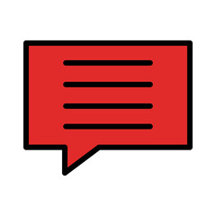 Chat Bubble Shapes Filled Outline Icon