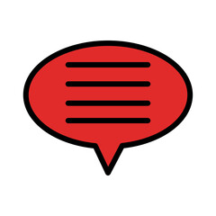 Chat Bubble Shapes Filled Outline Icon