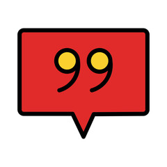 Chat Bubble Shapes Filled Outline Icon