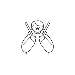 set of coloring book poses of people doing activities pose