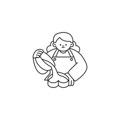 set of coloring book poses of people doing activities pose