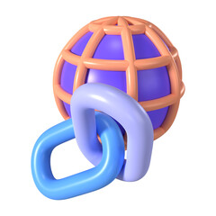 Hyperlink 3D Illustration Icon