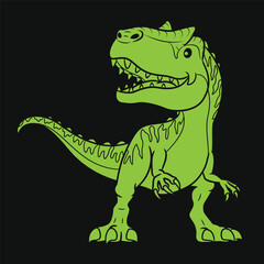 cute mono dinosaur illustration