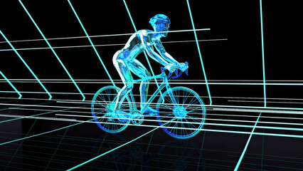 Abstract background of a Xray cyclist - 704822219