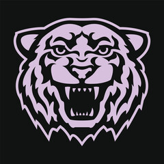 Tiger head vector con