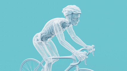 Abstract background of a cyclist design