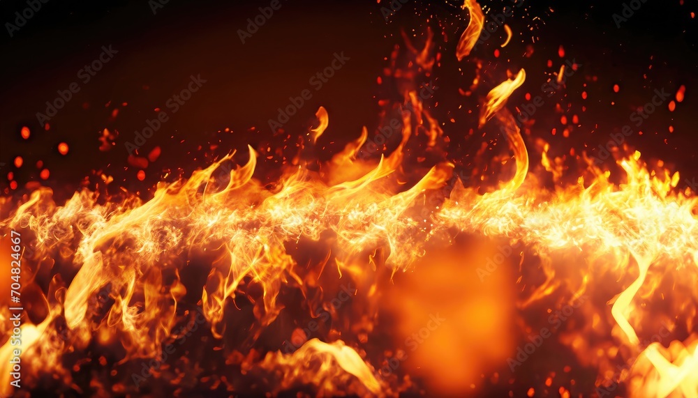 Poster fire flames particle effect abstract background