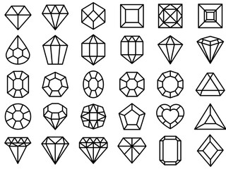 Standard jewelry icon collection