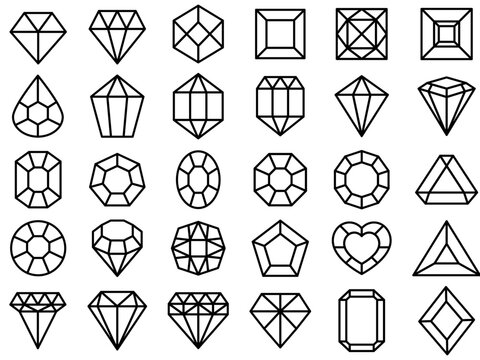 Standard jewelry icon collection